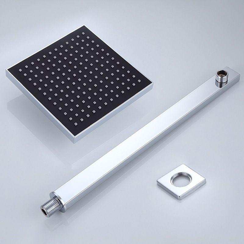 LoungeYard | Modern square fixed shower head with shower arm Wall-mounted shower head made of stainless steel — product view 4