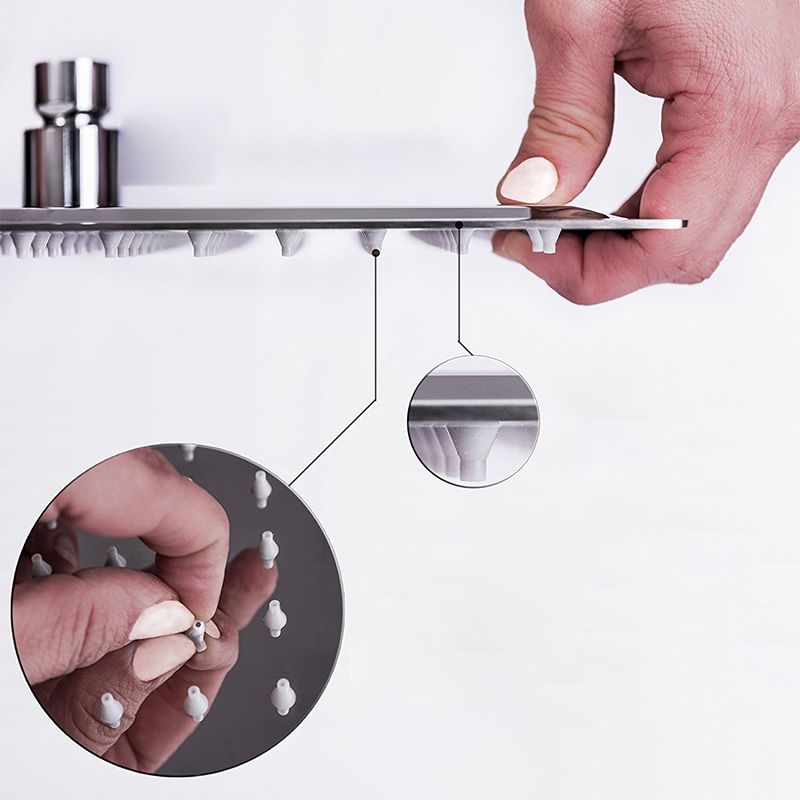 LoungeYard | Contemporary Shower Combination Shower Head with Double Shower Head Ceiling Mounted Square Shower Head — product view 6