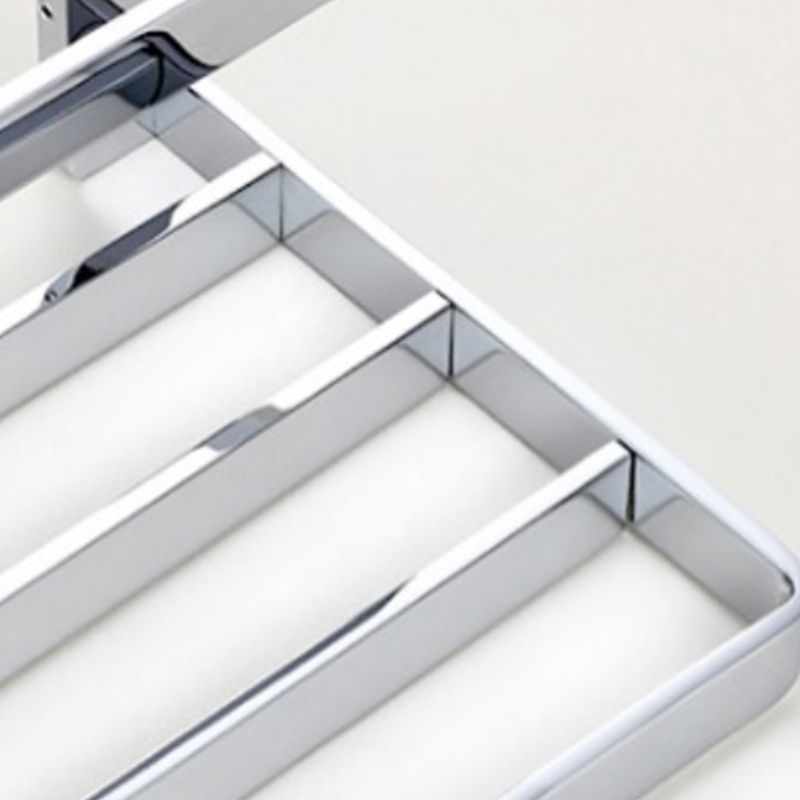 LoungeYard | Chrome brass modern bathroom accessory set with towel bar/ ring/ paper holder & bathrobe hook — product view 3