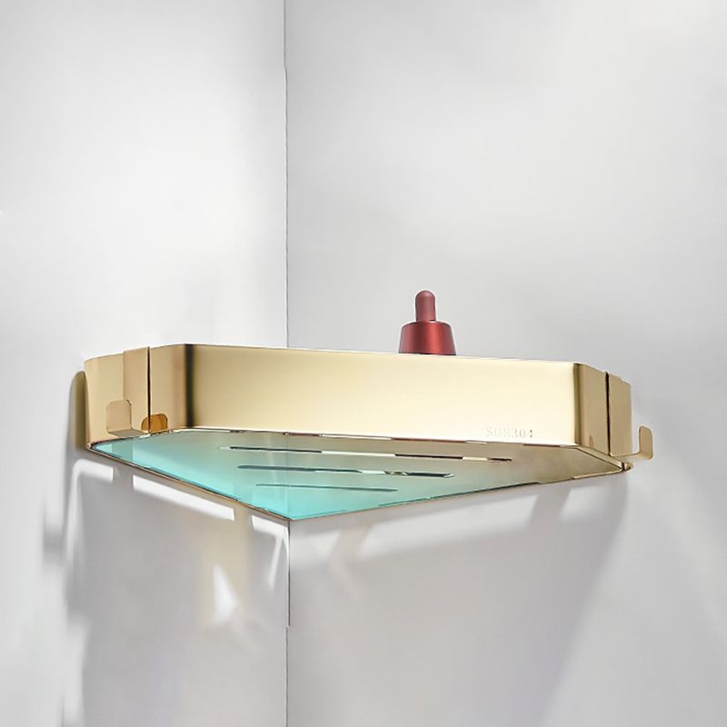 LoungeYard | Modern 3-Piece Bathroom Accessory Set in Stainless Steel, Bathroom Shelf — product view 7