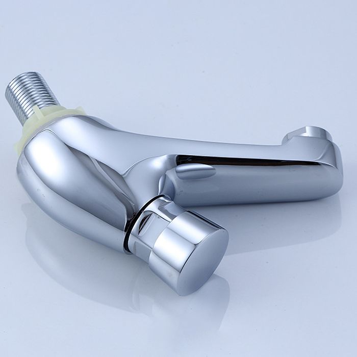 LoungeYard | Modern sink faucet with brass knob handle, low arc, washbasin faucet — product view 7