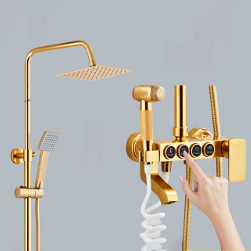 LoungeYard | Modern adjustable water flow shower faucet shower arm shower system on the wall — product view 2