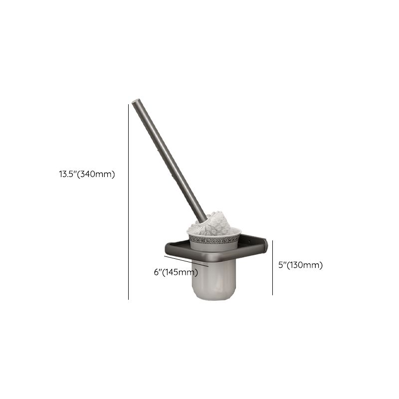 LoungeYard | Gray contemporary bathroom accessory set bathroom shelf/towel holder & bathrobe hook incl. — product view 7
