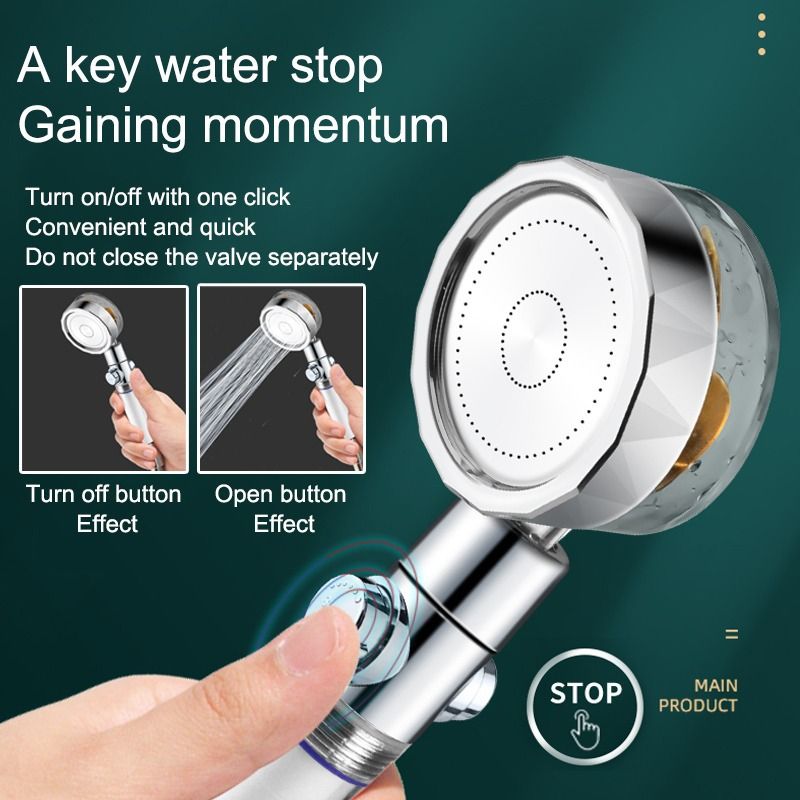LoungeYard | Plastic Hand Shower Standard Round Spray Nozzle with Swivel Attachment — product view 3