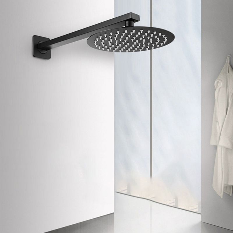 LoungeYard | Square and Round Shower Head made of Stainless Steel, Fixed Mounted Ceiling Shower Head in Black — product view 4