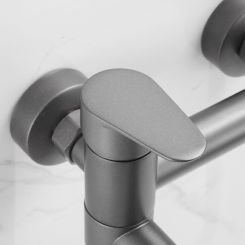 LoungeYard | Wall-mounted metal bathtub faucet low arch single lever bathtub faucet trim — product view 2