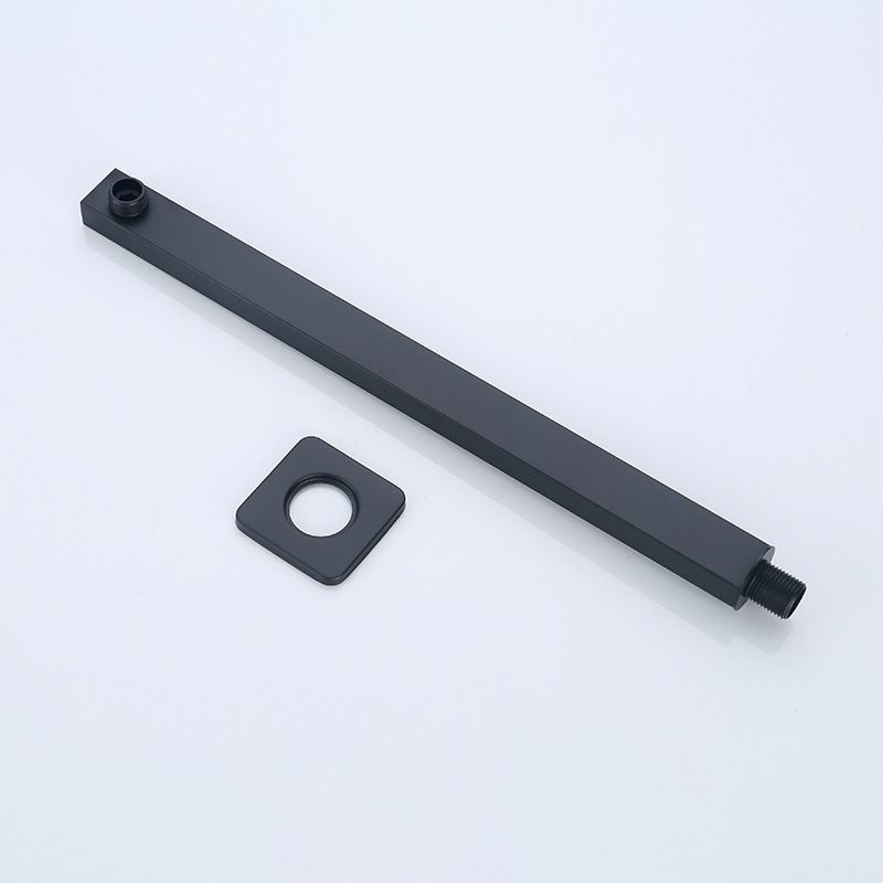 LoungeYard | Black Square Fixed Shower Head Modern Style Wall Mounted Shower Head — product view 7