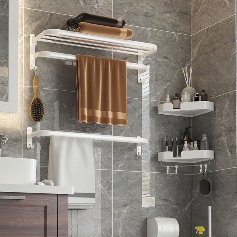 LoungeYard | Modern Bathroom Hardware Set White Metal Bathroom Accessory Set — product view 3