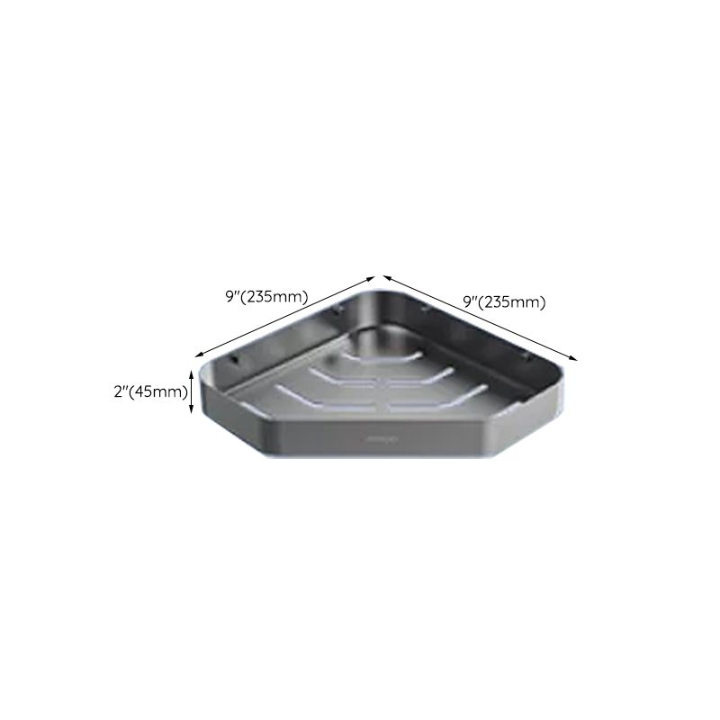 LoungeYard | Contemporary bathroom accessory set made of aluminum with towel holder/bath shelf — product view 4
