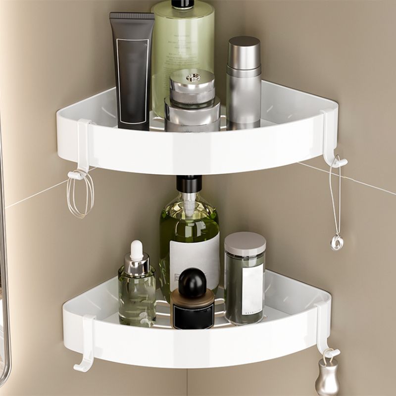 LoungeYard | Contemporary Bathroom Hardware Set in White with Bath Shelf/Towel Holder/Paper Holder — product view 4
