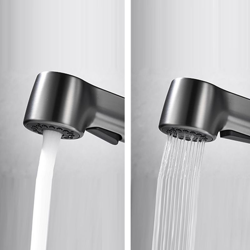 LoungeYard | 1-Handle Brushed Nickel Widespread Faucet Single Hole Bathroom Vessel Faucet with Brass — product view 6