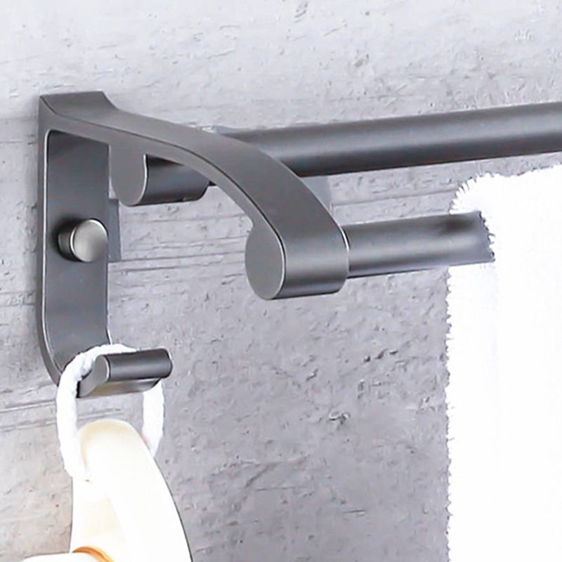 LoungeYard | Matt gray bathroom accessory set bathroom shelf/towel holder & paper holder included — product view 5