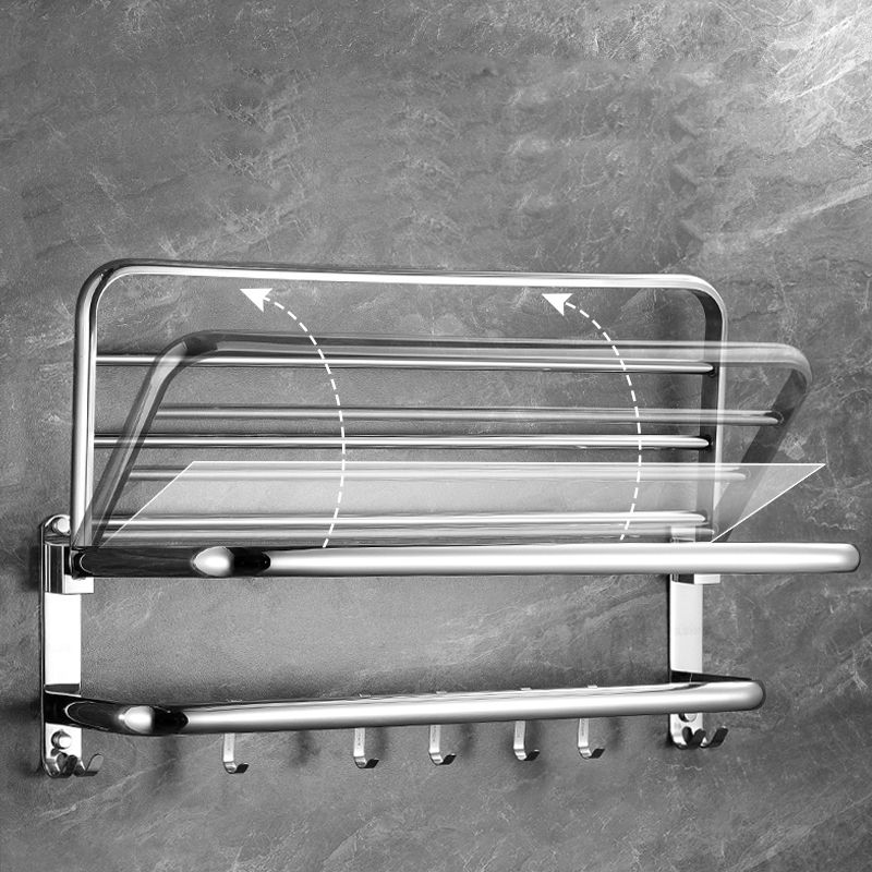 LoungeYard | Modern Bathroom Accessories Set Silver Bathroom Accessories Hardware Set — product view 6
