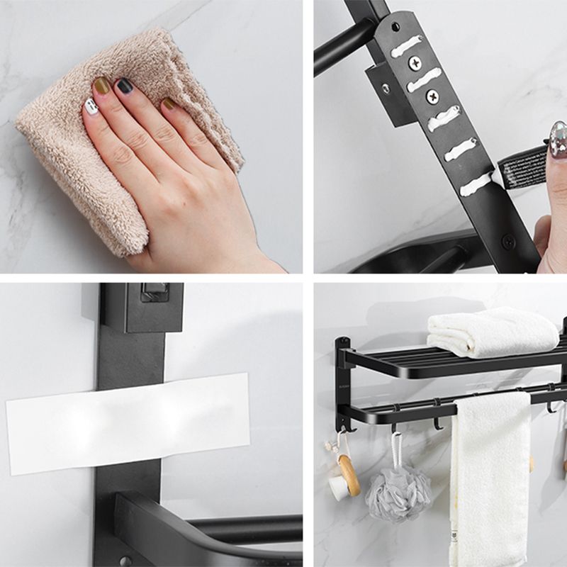 LoungeYard | Matt black bathroom accessory set Modern bathroom accessory hardware set — product view 6