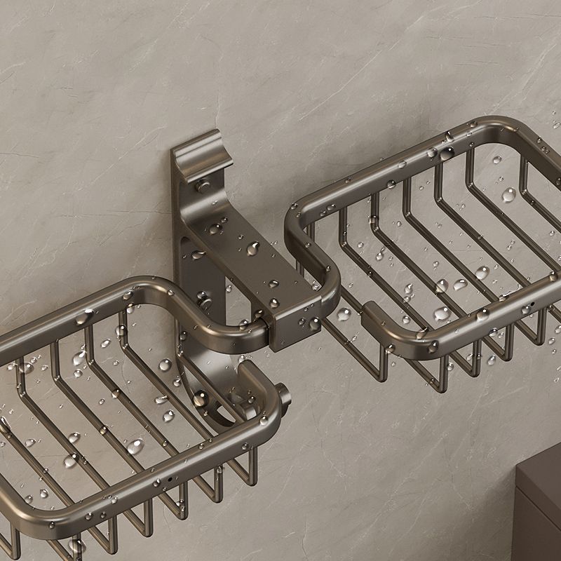 LoungeYard | Modern Bathroom Accessory Set Shelf Black/Silver/Grey Bathroom Accessories Set — product view 2