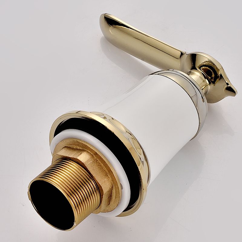 LoungeYard | Glam Bathtub Faucet Trim Deck Mounted Lever Handle Swivel Spout Bathtub Faucet — product view 3