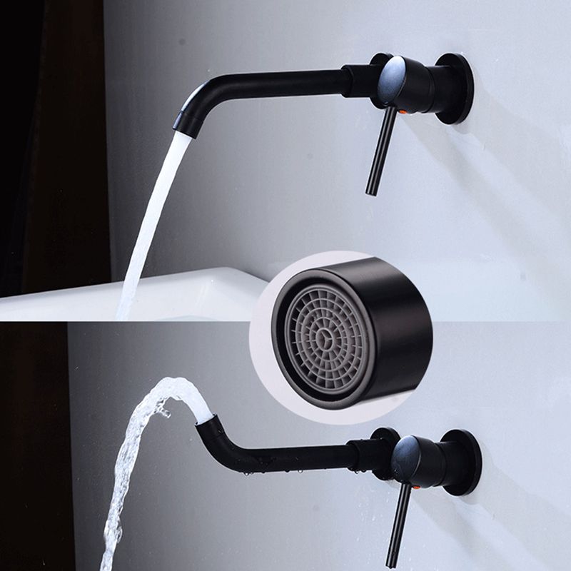 LoungeYard | Lever handles Wall-mounted bathroom faucet High-arch sink faucet — product view 6