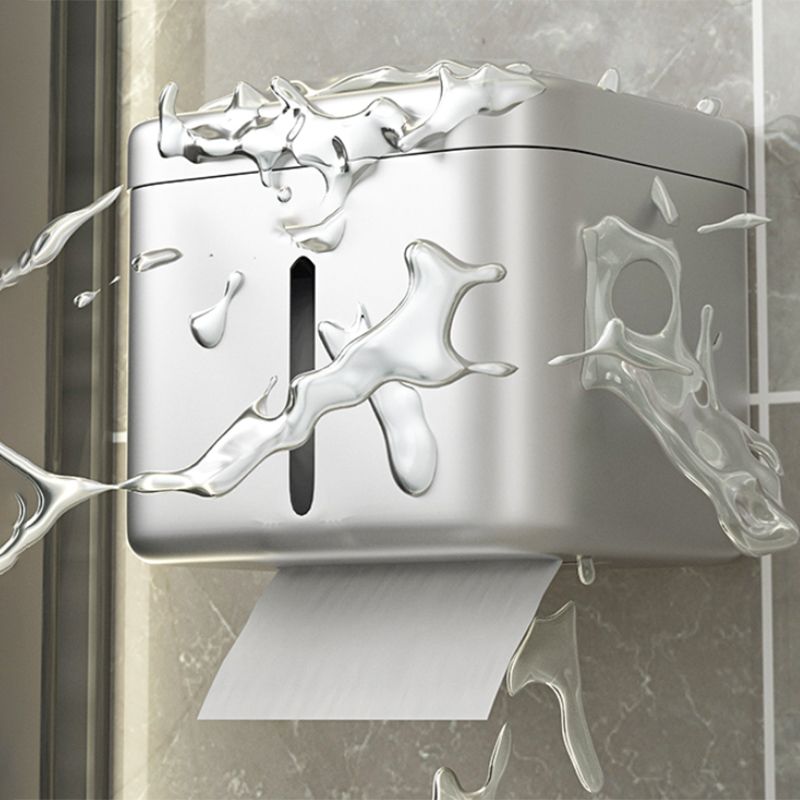 LoungeYard | Modern Bathroom Accessories Set Silver Bathroom Shelf Towel Holder Bathroom Accessories Kit — product view 6