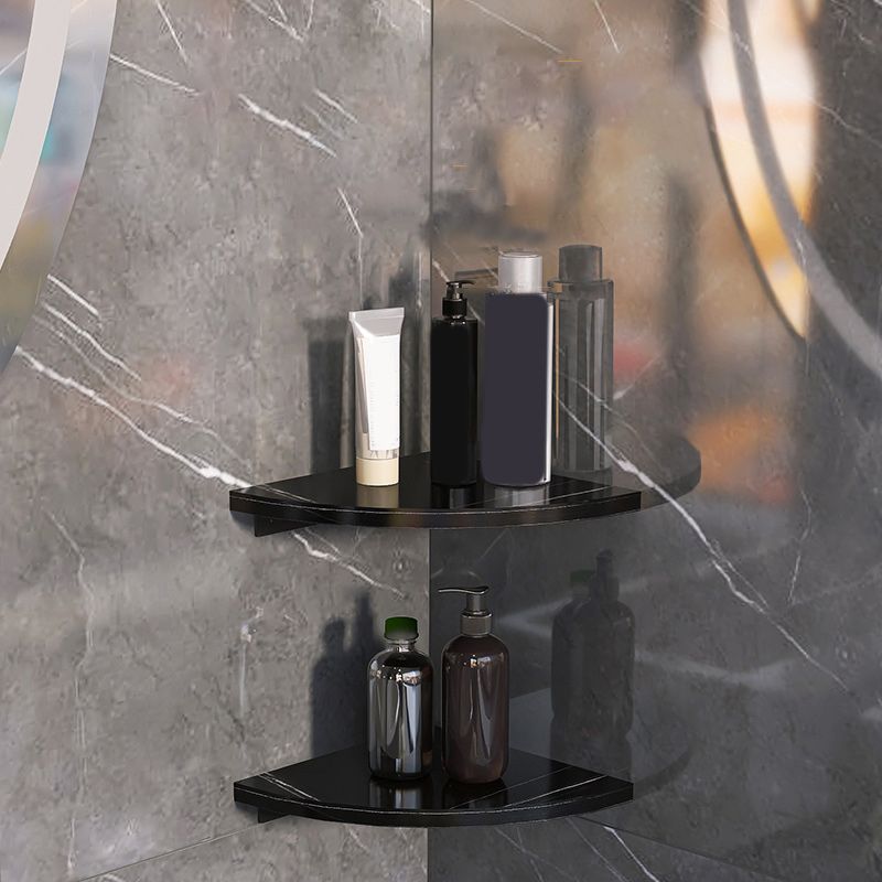 LoungeYard | 3-piece modern bathroom accessory set marble and metal bathroom shelf — product view 5
