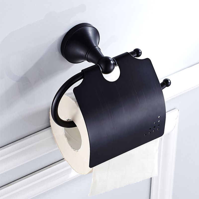 LoungeYard | Metal Bathroom Set 4-piece Traditional Style Black Bathroom Accessory Set — product view 5