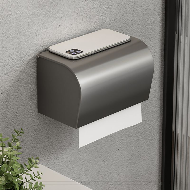 LoungeYard | Gray contemporary bathroom accessory set bathroom shelf/towel holder & bathrobe hook incl. — product view 6