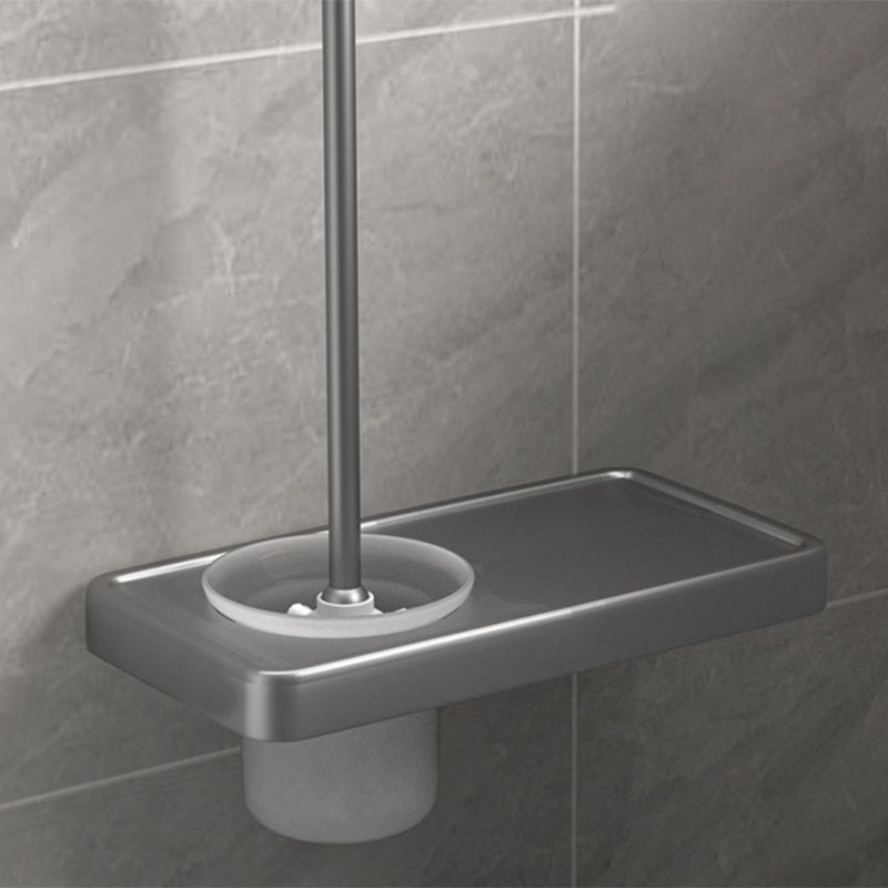 LoungeYard | Modern gray bathroom hardware set towel rack paper holder bathroom accessory set — product view 6