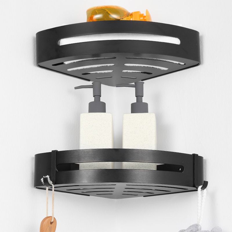 LoungeYard | Modern Matt Black Bathroom Shelf Paper Holder Bathroom Accessory Set — product view 7