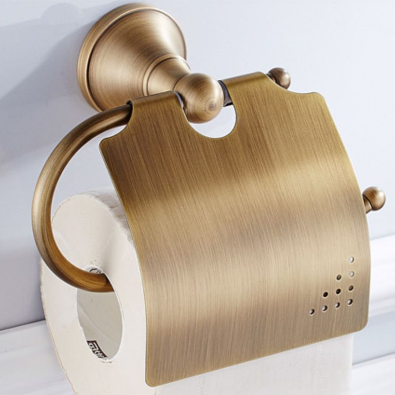 LoungeYard | Metal Bathroom Set 4-Piece Traditional Style Gold Bathroom Hardware Set — product view 2