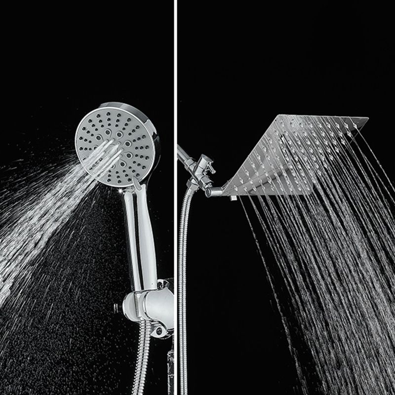 LoungeYard | Silver Square Fixed Shower Head Modern Style Wall Mounted Shower Head — product view 5