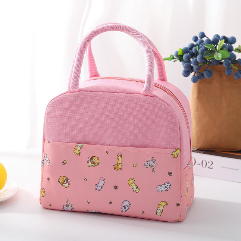 Insulated lunch bag with trendy flamingo pattern LoungeYard — product view 3