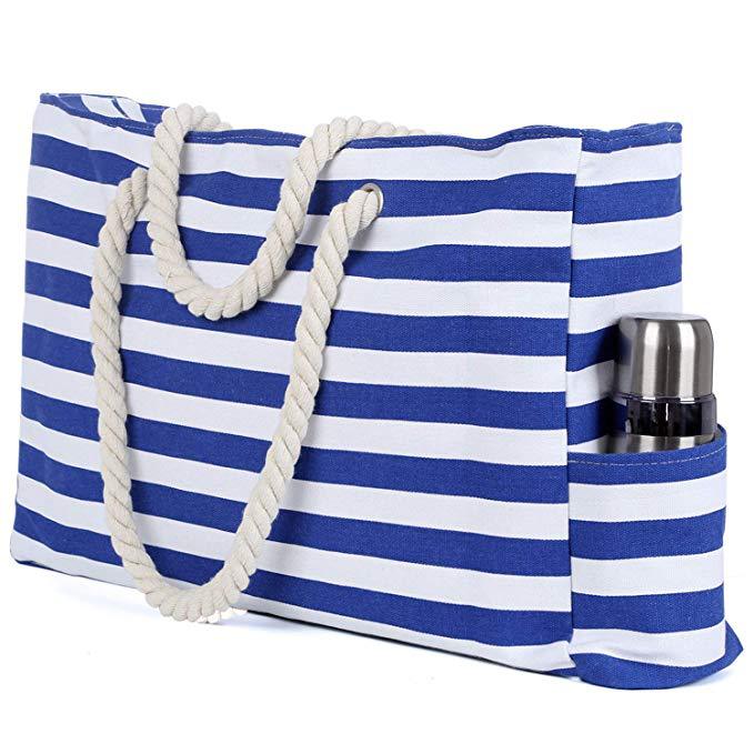 Durable beach bag with extra large storage space and practical side pockets LoungeYard — product view 6