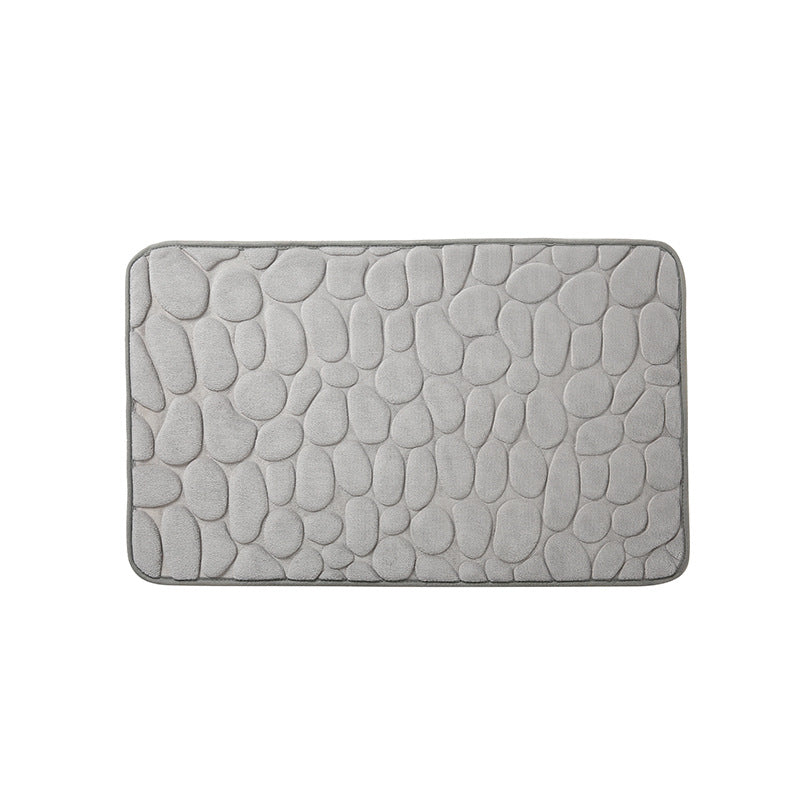 Luxury Soft Pebble Texture Bath Mat Bowlift — product view 4