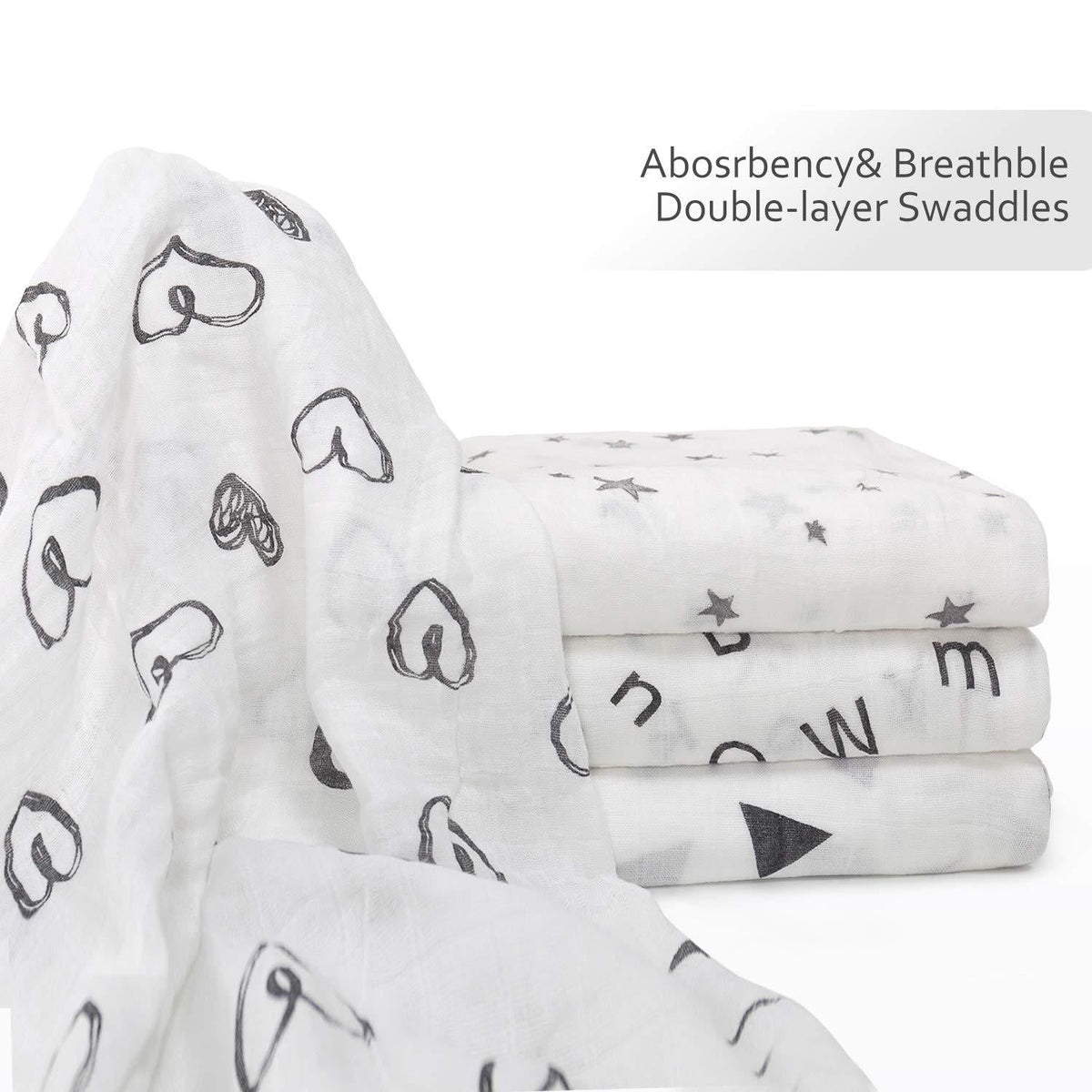 Soft Cotton Muslin Swaddle Blanket LoungeYard — product view 3