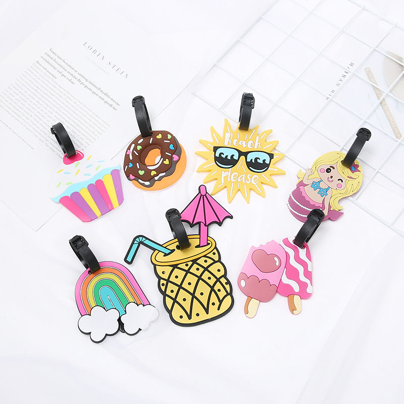 Unisex luggage tag in sweet donut design LoungeYard — product view 1