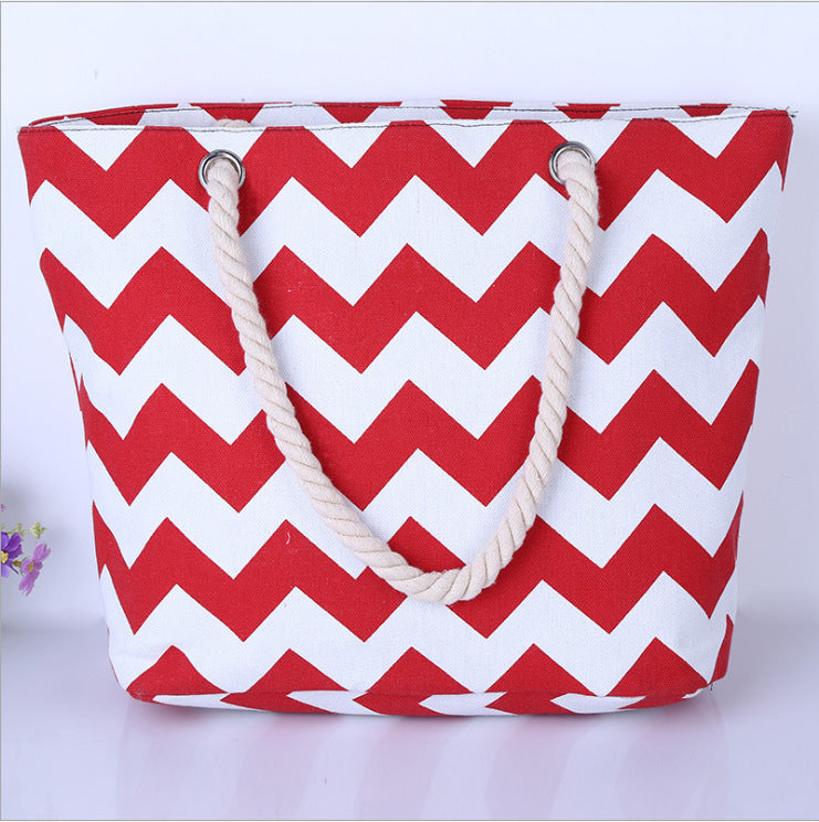 Large shopping bag with modern zigzag design LoungeYard — product view 5