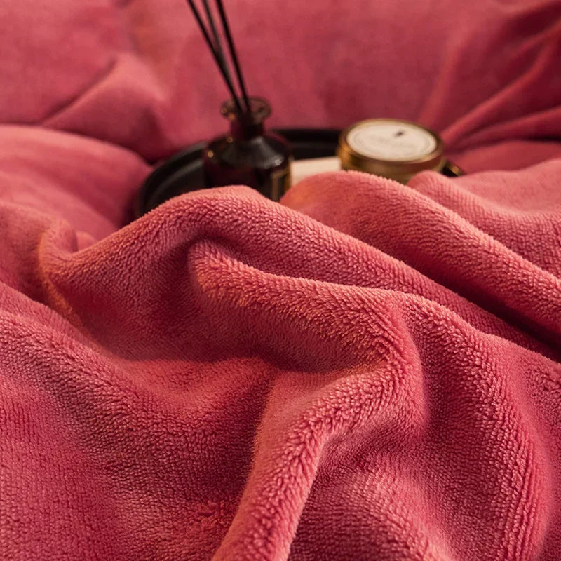 LoungeYard | Luxury Velvet Fleece Duvet Cover Set - PlushHaven — product view 4