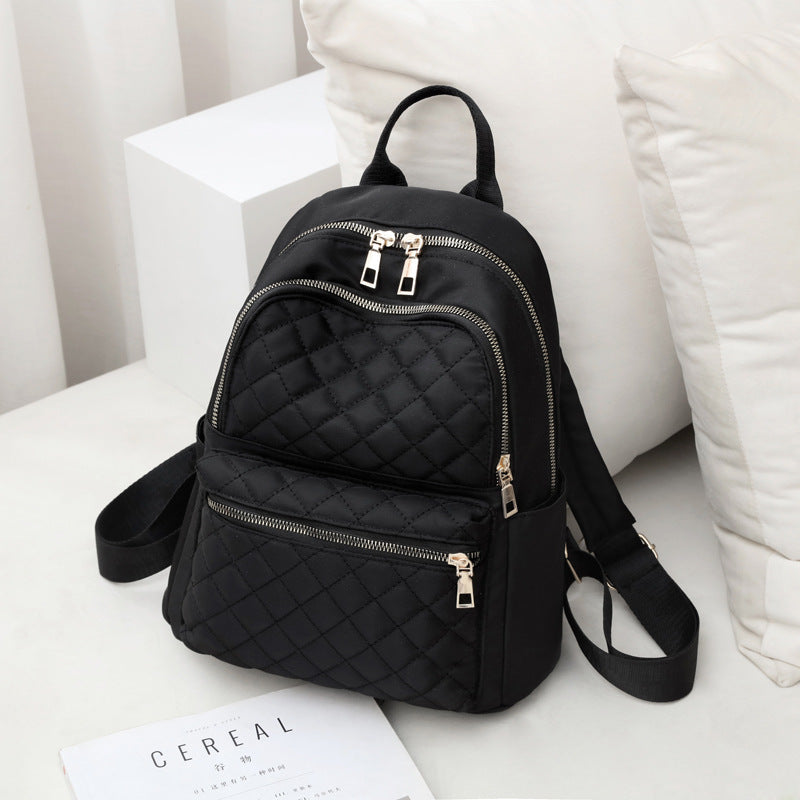 Quilted Zippered Backpack LoungeYard — product view 4