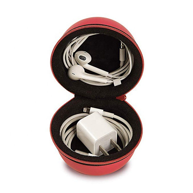 Compact Round Zippered Travel Watch Case with Cushioned Pillow LoungeYard — product view 3