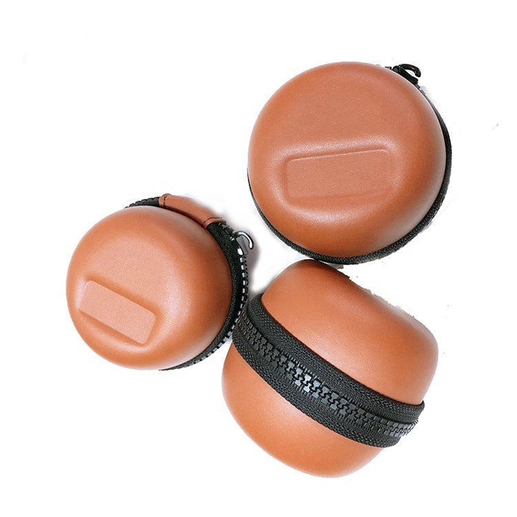 Compact Round Zippered Travel Watch Case with Cushioned Pillow LoungeYard — product view 6