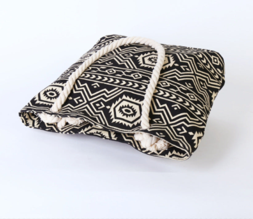 Beach bag with ethnic pattern LoungeYard — product view 3