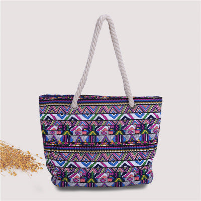 Fashionable beach bag made of sturdy cotton fabric LoungeYard — product view 7