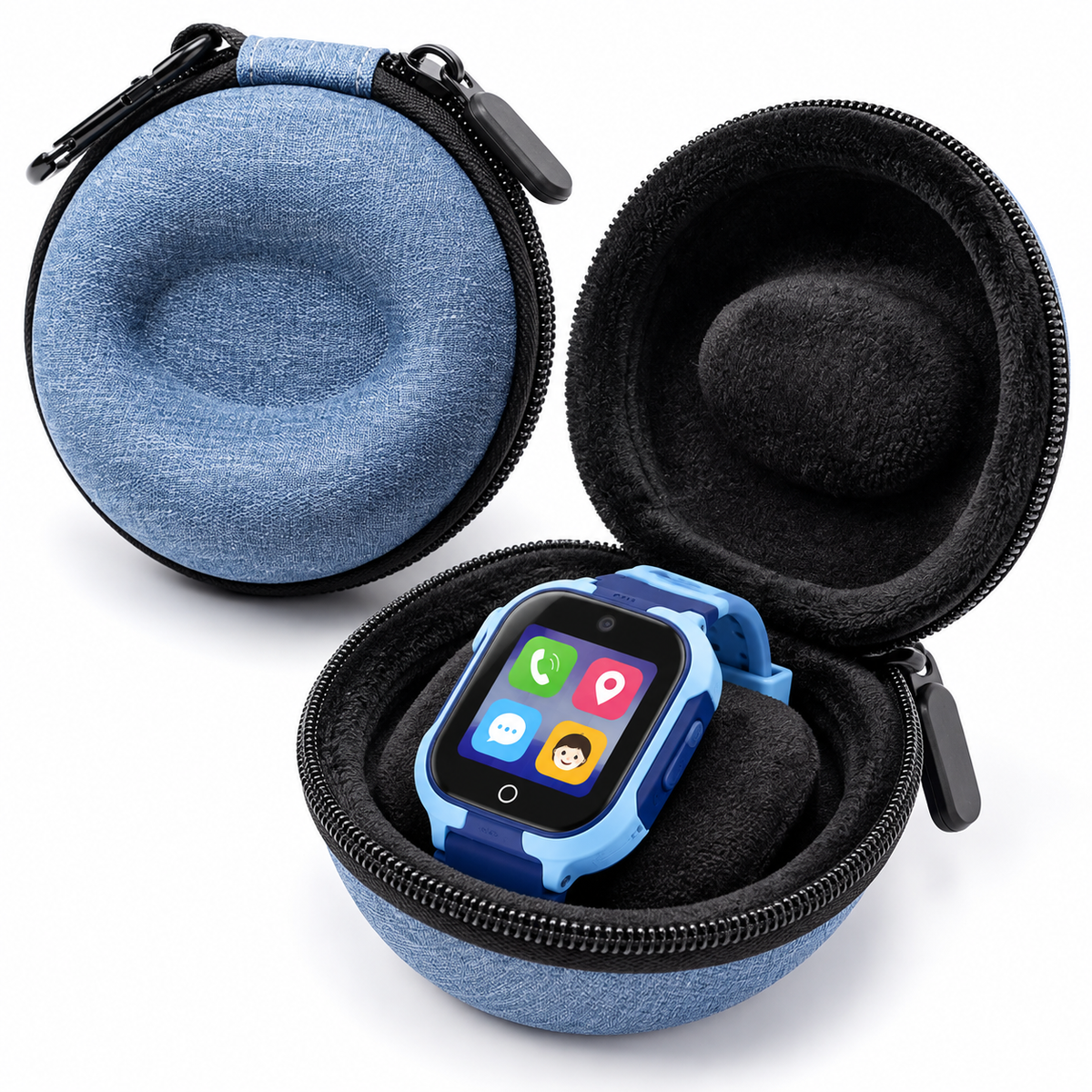 Fabric Hard-Shell Single Watch & Smartwatch Case LoungeYard — product view 1