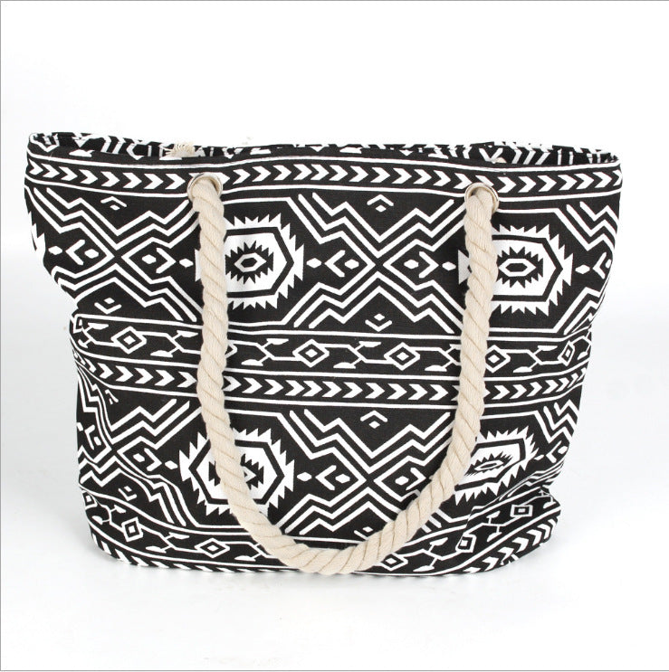 Beach bag with ethnic pattern LoungeYard — product view 1