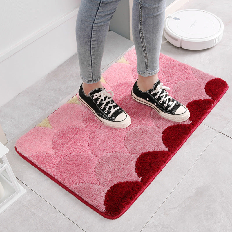 Plush Geometric Pattern Bath Mat — product view 4