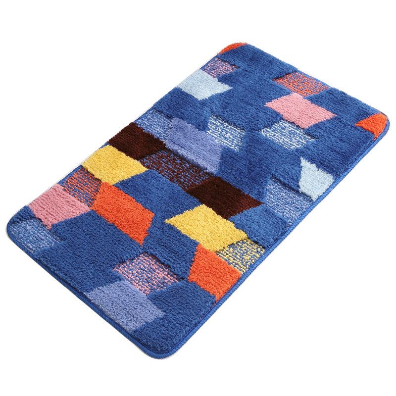Plush Geometric Pattern Bath Mat — product view 5
