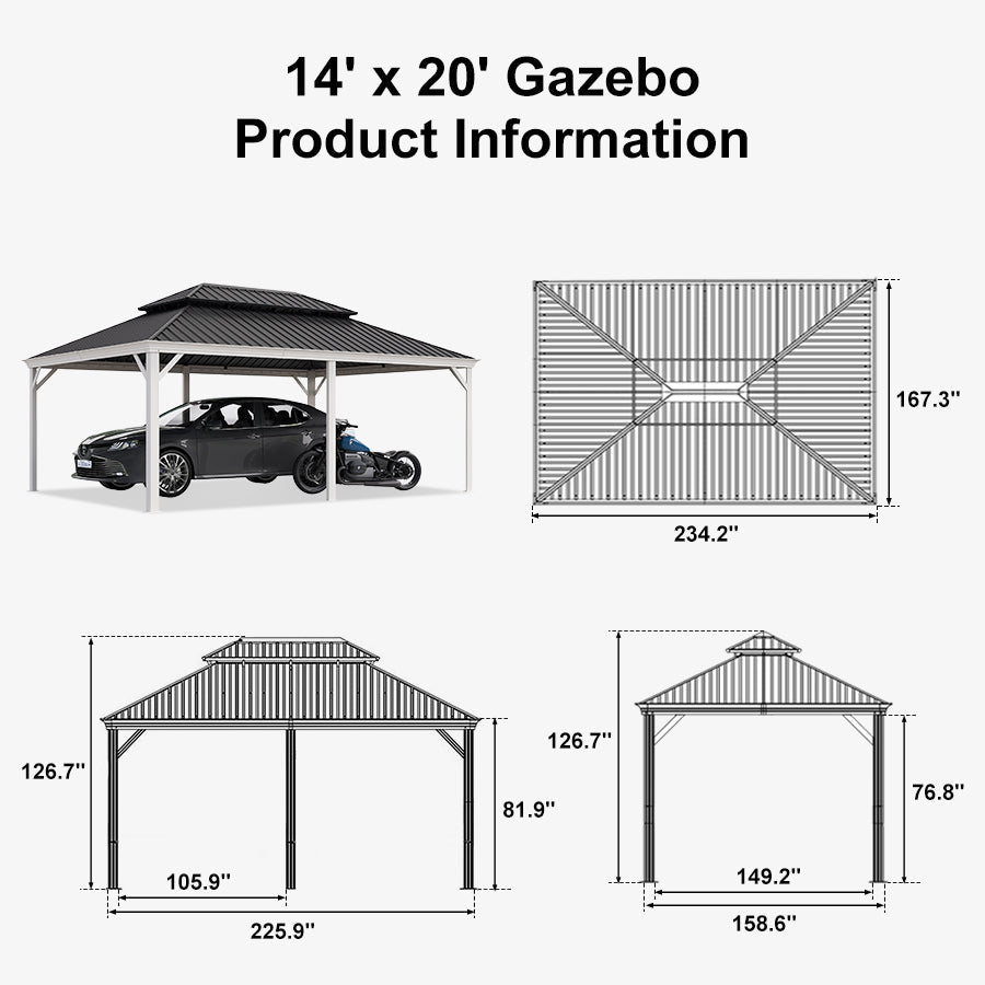 PURPLE LEAF White Metal Carport with Galvanized Steel Roof Aluminum Frame All-Weather Car Shelter — product view 3