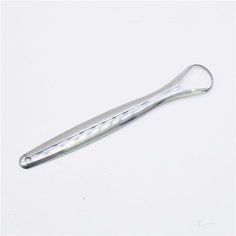 Stainless Steel Long-Handle Ergonomic Tongue Cleaner LoungeYard — product view 7