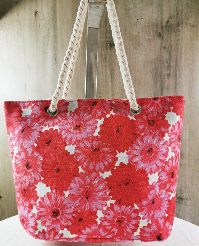 Colorful beach bag with sturdy ropes LoungeYard — product view 5