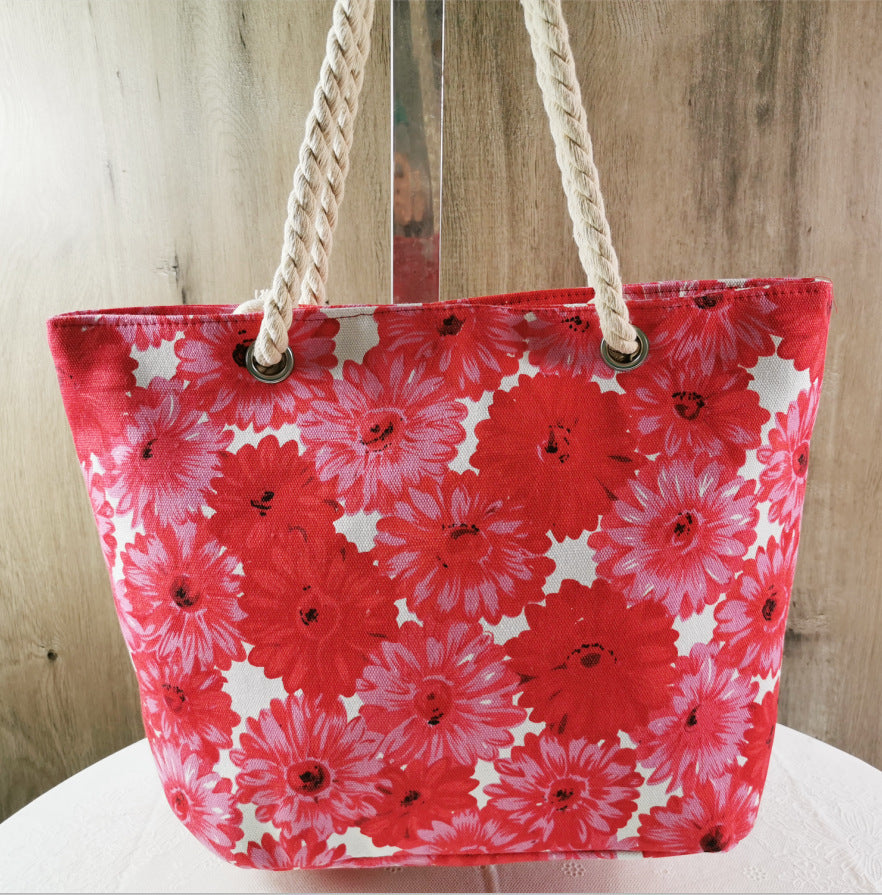 Colorful beach bag with sturdy ropes LoungeYard — product view 1