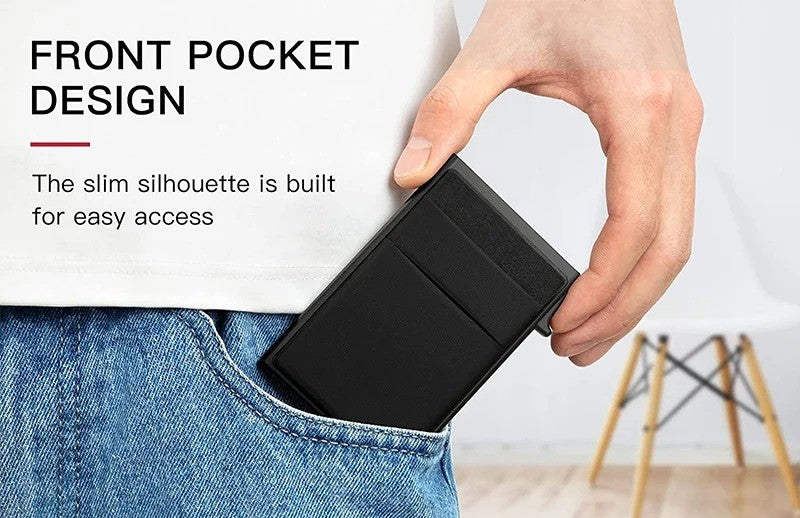 Minimalist RFID-blocking card holder wallet - Design with upto 8 cards capacity LoungeYard — product view 5